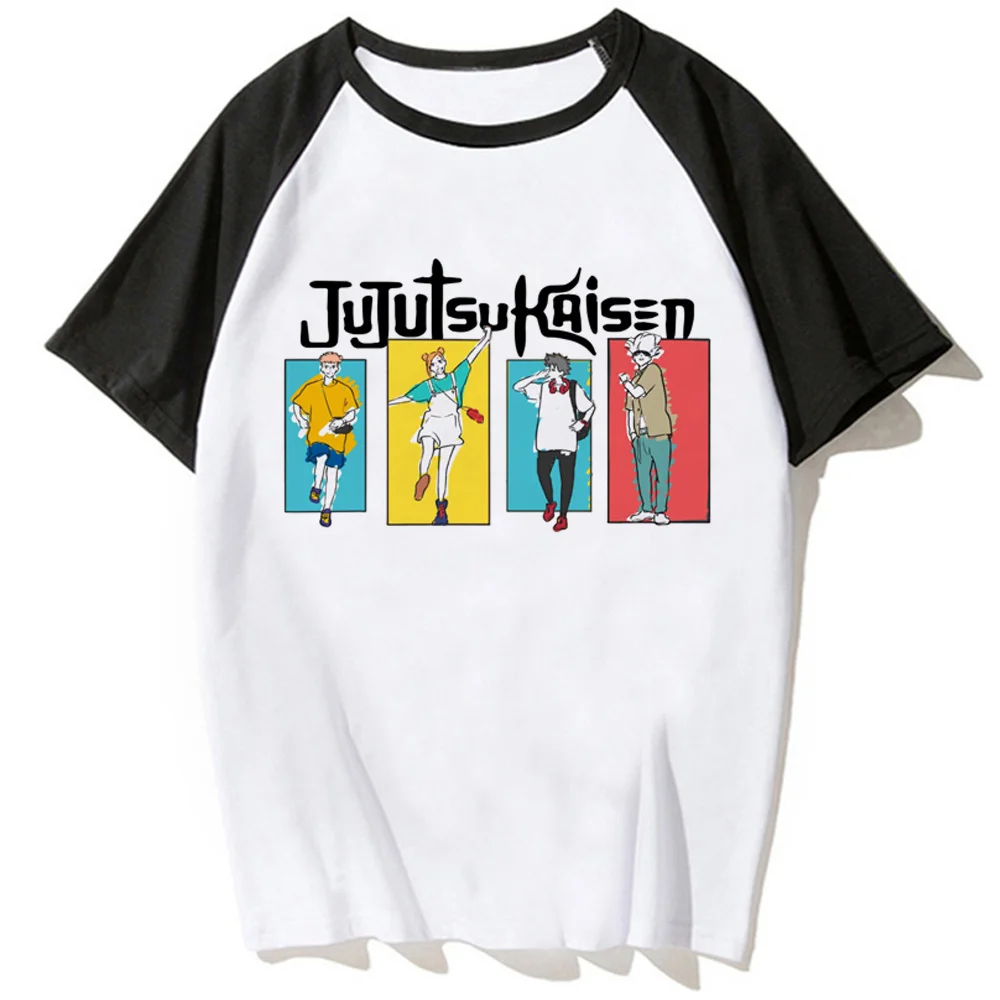 Футболка Jujutsu Kaisen, женская дизайнерская футболка с графическим комиксом, женская дизайнерская уличная одежда 2000-х годов - 3