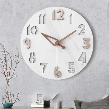 Белые настенные часы в скандинавском стиле, классический механизм с часовым механизмом, бесшумные цифровые часы, уникальные часовые росписи для спальни, предметы декора комнаты