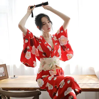 Японское кимоно для косплея, женское нижнее белье для национальных выступлений, длинные халаты Харадзюку, платье Юката Ао Дай, сексуальные костюмы Аниме