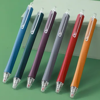 Гелевые ручки из металла высокой плотности, необходимые для сдачи экзамена, водная ручка для прессования, черные 0,5 мм, офисные школьные принадлежности, практичные