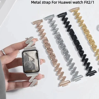 Металлический ремешок для Huawei Watch Fit2 браслет Correa Ремешок для часов Huawei Watch Fit sport Ремешок женский браслет
