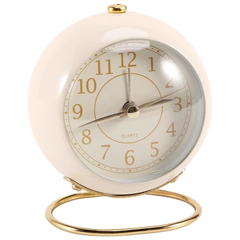 Маленькие настольные часы, классические не тикающие кварцевые Настольные аналоговые будильники, Настольные часы с подсветкой для декора спальни