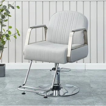 Простое косметическое парикмахерское кресло на колесиках, Роскошное парикмахерское кресло с откидной спинкой, Парикмахерское кресло, Профессиональная мебель для салона Friseurstuhl YQ50BC