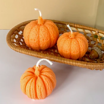 Силиконовая форма в виде тыквы на Хэллоуин, принадлежности для изготовления оранжевых свечей, формы для шоколадного торта, форма для мыла из бетона, форма для подарков, декор для дома