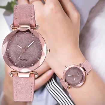 New Fashion Ultrathin Artificial Diamon Frosted Belt Starry Sky Casual Women's Watch Relojes Para Mujer часы женские наручные