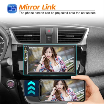 AHOUDY Универсальный 7-дюймовый автомобильный радиоприемник, мультимедийный видеоплеер, беспроводной Carplay и автоматический сенсорный экран Android для Nissan Toyota