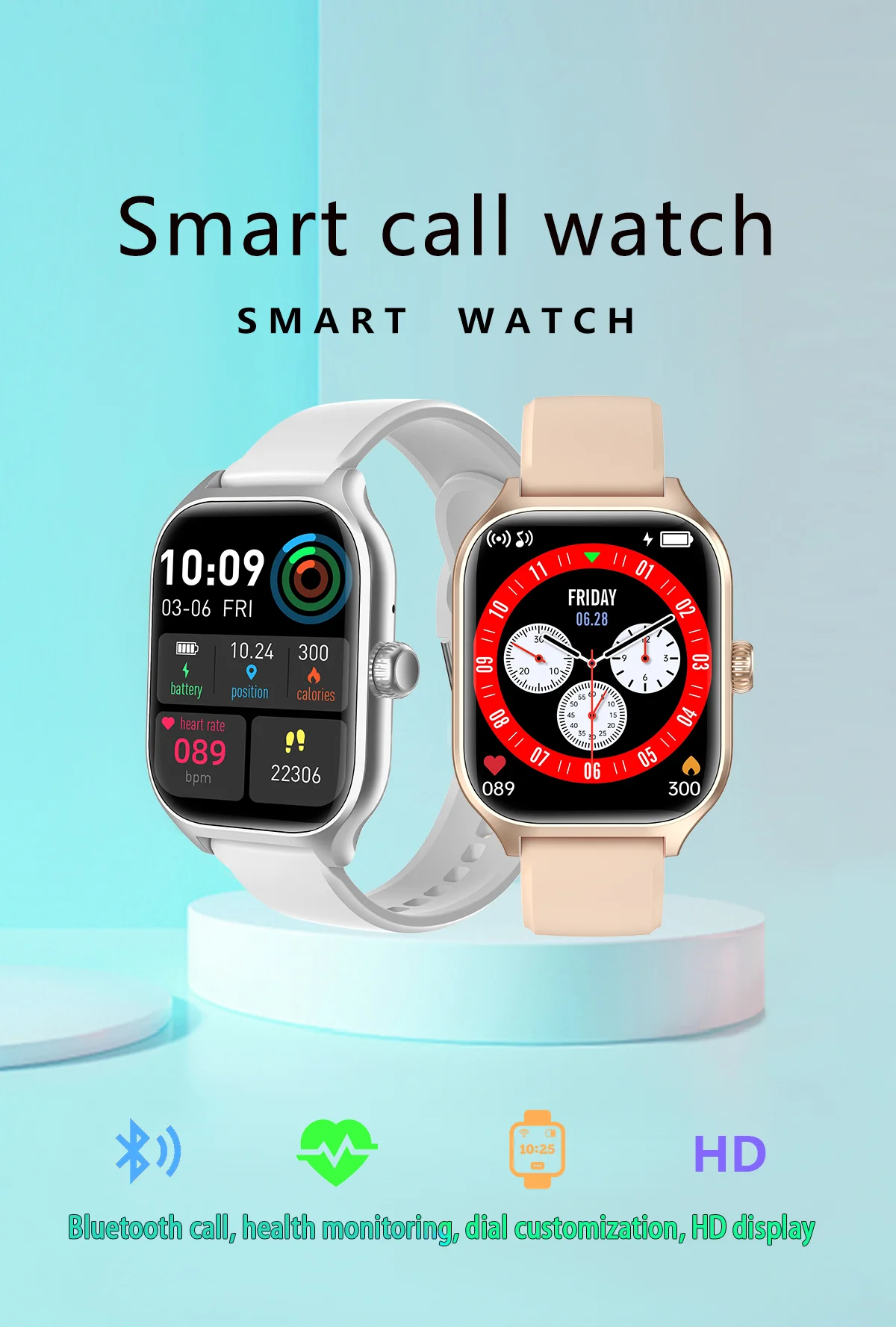 Смарт-часы M740 с Bluetooth-вызовом, пульсометром, спортивным водонепроницаемым браслетом для мобильного телефона для мужчин, беспроводной зарядкой - 1
