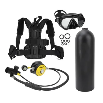 Портативный баллон для подводного плавания с кислородом объемом 4 л, комплект снаряжения для дайвинга с защитными очками, задняя скоба для тренировки дыхания под водой