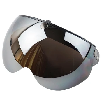 Универсальный Козырек для ретро-шлема с 3 защелками, Ветрозащитный Солнцезащитный козырек для мотоциклетных шлемов на половину лица