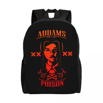 Дизайнерский рюкзак Wednesday Addams для путешествий, мужская и женская школьная сумка для ноутбука, сумки-рюкзаки для студентов колледжа