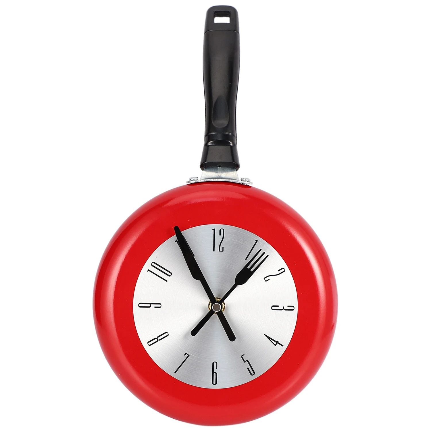 Настенные часы, дизайн металлической сковороды, 8-дюймовые часы, украшение кухни, Новинка, художественные часы - 0