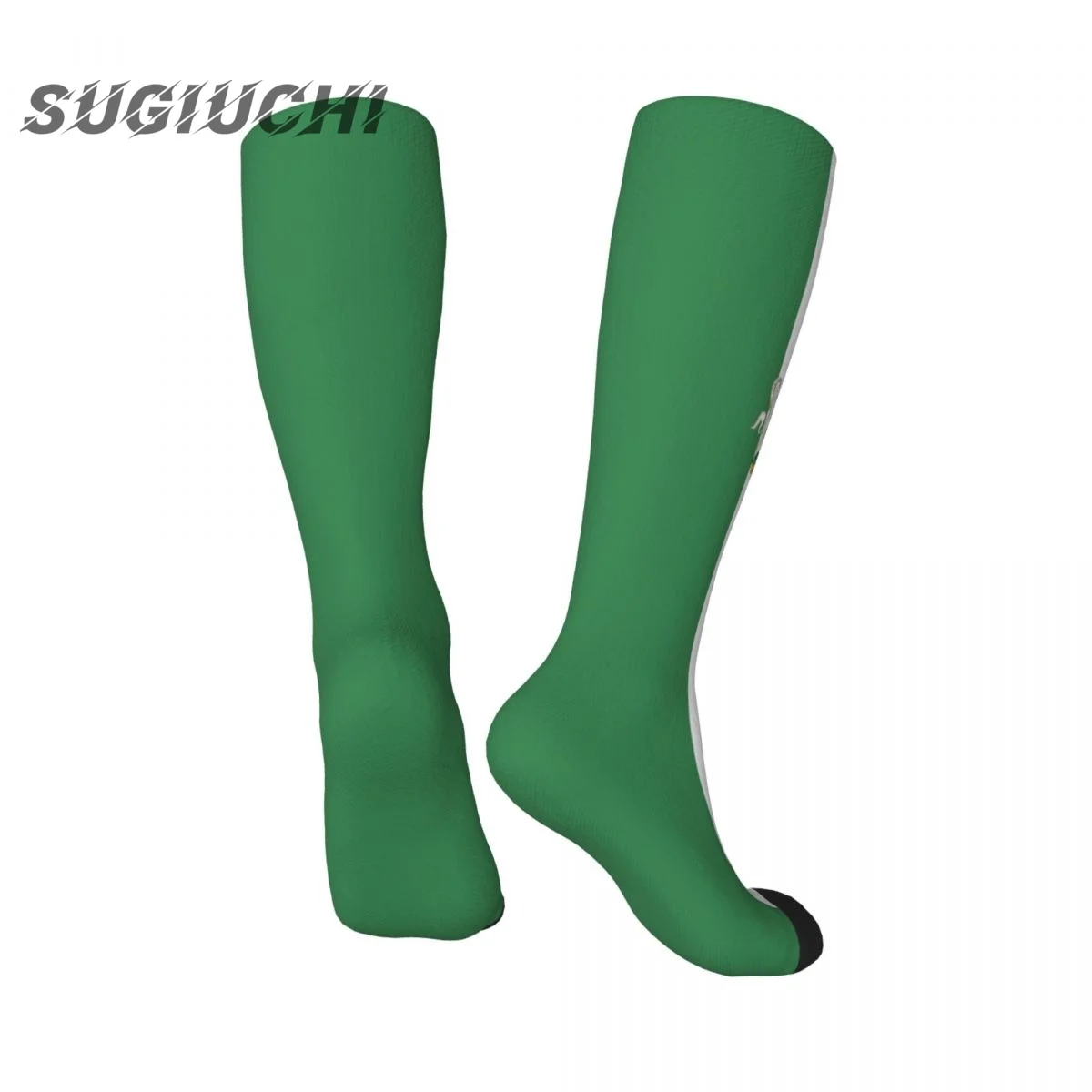 Носки с 3D-принтом из полиэстера с флагом Нигерии Для мужчин и женщин, Повседневные высококачественные носки Kawaii, Носки для уличного скейтборда - 4