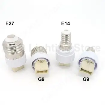 Лампа E27 E14-G9 Держатель лампы Преобразователь розетки Преобразование лампочки E14-G9 Адаптер типа базового держателя E27-G9 Огнестойкий v