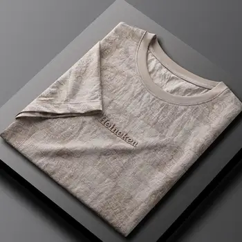 Модная крутая мужская дизайнерская футболка Thin Ice Silk Slim Fit с креативным рисунком и буквенным дизайном, молодежные стильные футболки ONeck