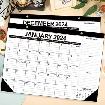 Настенный календарь С привлекательным дизайном, прочный, легко читаемый Настенный настольный календарь на 18 месяцев на 2024.1-2025.6 Русский