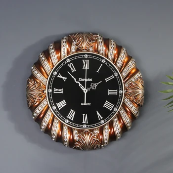 Европейские настенные часы Роскошного дизайна, Винтажные часы на батарейках для спальни, цифровые креативные Промышленные часы Orologi Da Parete Smart Room Decor