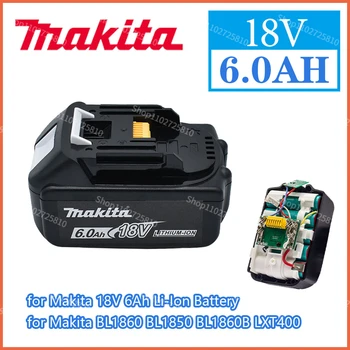 Makita 18V для makita bl1850B литий-ионный аккумулятор 18v 6.0Ah BL1840B BL1860 BL1890 BL1815 BL1830 BL1835 Аккумуляторные дрели LXT400
