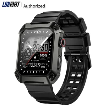 Смарт-часы LOKMAT OCEAN 2 Pro Водонепроницаемый вызов Bluetooth 1,85-дюймовый Сенсорный экран Фитнес-трекер Пульсометр Smartwatch