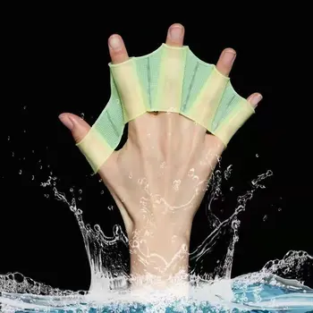 Силиконовая гребковая ладонь для мужчин и женщин, специальные перчатки для тренировок по фристайлу, утиная лапка, половина ладони, снаряжение для подводного плавания