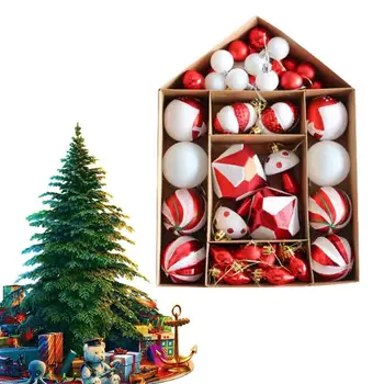 Цветные рождественские шары, красочные безделушки, набор декора для елки, украшения для Рождественской елки, украшение для вечеринки по случаю годовщины помолвки
