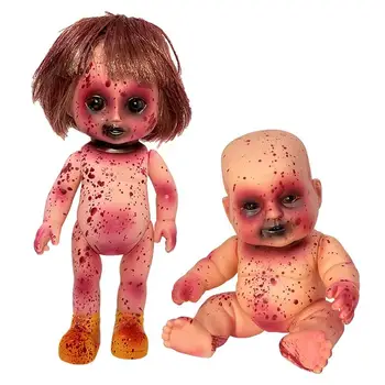 Кукла ужасов Зомби на Хэллоуин, украшение для дома, реквизит, украшения для детей, подарки на День рождения, Хэллоуин, украшение на Хэллоуин 2023