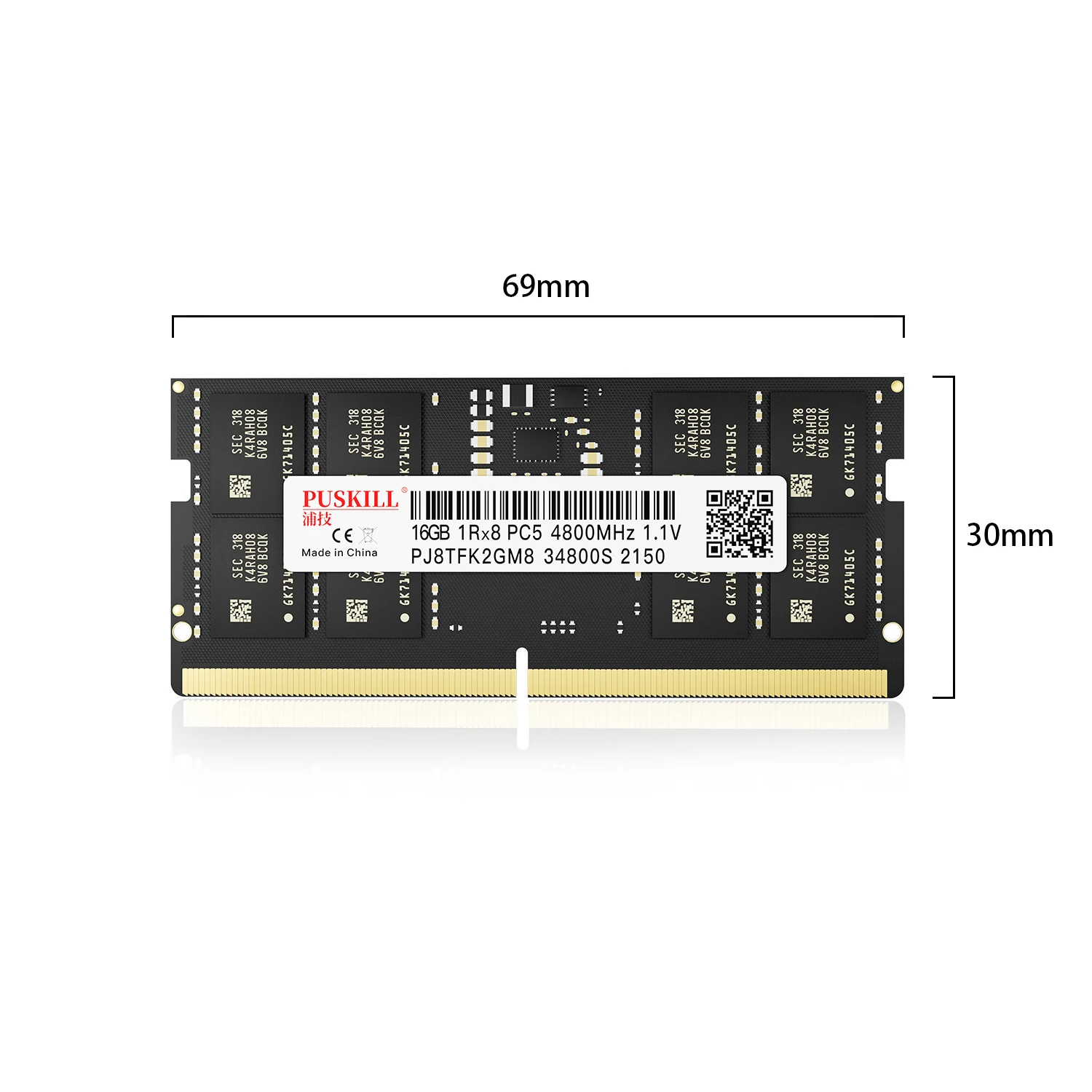PUSKILL Memoria Оперативная Память DDR5 32 ГБ 16 ГБ 8 ГБ 4800 МГц Sodimm Ноутбук Высокопроизводительная Память для ноутбука - 5