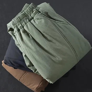 Прямые хлопковые брюки с эластичной резинкой на талии, осенне-зимние новые женские модные повседневные шаровары в стиле пэчворк