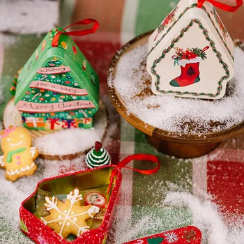 Рождественские подарочные пакеты Для хранения банок для конфет, Бутылочный Домик, Коробки для сладких Рождественских конфет, Детские Подарки На Новый год 2024 Navidad 2023