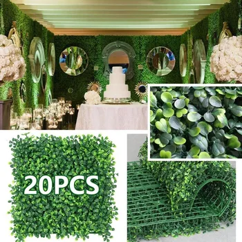 Искусственные растения Трава Фон для стен Цветы свадебные Панели для живой изгороди из самшита Забор Зелень Стены Декор стен