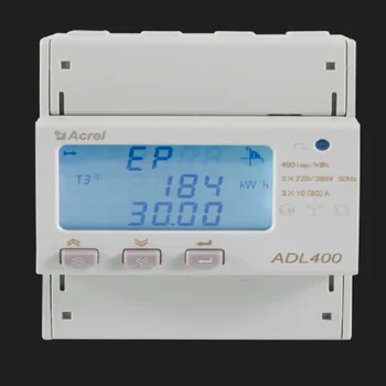 Трехфазное Комплексное измерение электрических параметров ACREL ADL400 Прямое подключение 3 * 10 (80) A или 3* 1 (6) A через CT