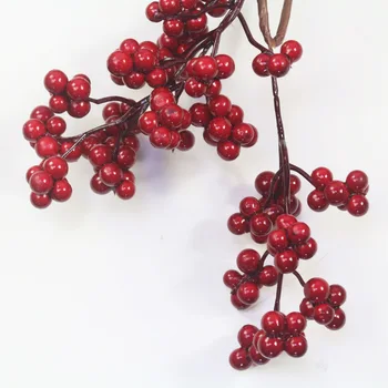 Рождественская гирлянда с красными ягодами длиной 5,9 футов / 180 см, дополнительное освещение, золотая, серебряная Искусственная гирлянда с ягодами, рождественское украшение на Новый год