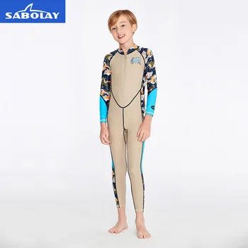 Новый гидрокостюм, детские купальники с длинными рукавами для мальчиков, Лайкровый водолазный костюм для серфинга, детский купальный костюм, цельный купальник для всего тела