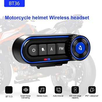 Мотоциклетный шлем Гарнитура Bluetooth 5.3 Музыкальные наушники Голосовое управление Стереонаушник громкой связи Сверхдолгий режим ожидания