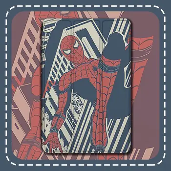 Чехол для Планшета Marvel Spiderman для iPad Pro Air 3 4 5 Mini 4 5 6 2018-2022 11-дюймовый Мультяшный Силиконовый Чехол для планшета Apple Защитный Чехол