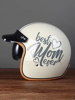Винтажный Ретро Мотоциклетный шлем Casco 3/4 С открытым Лицом Шлем Cafe Racer Шлем для езды на мотоцикле Chopper Half Helmet Capacete