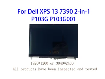 13,4 дюймов Для Dell XPS 13 7390 2-в-1 P103G P103G001 Замена ЖК-сенсорного Экрана Ноутбука Полная Сборка С Шарнирным Дисплеем