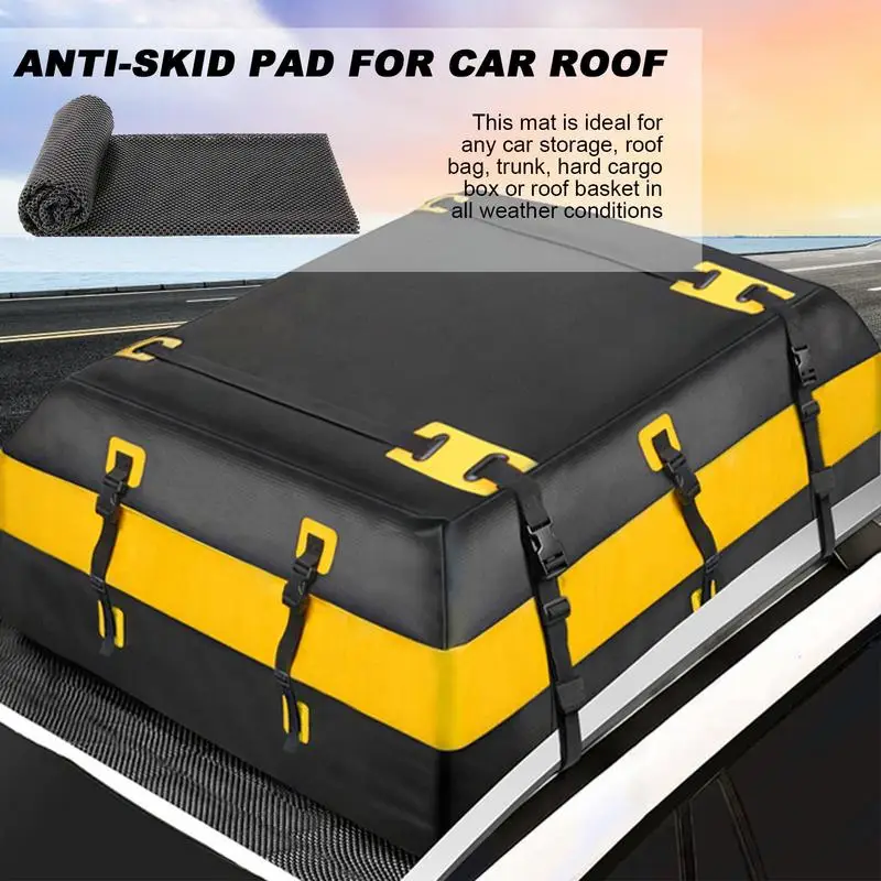 Грузовой защитный коврик Нескользящий грузовой коврик на крыше автомобиля Защитный коврик для крыши автомобиля Сумки-переноски с дополнительной прокладкой Для большинства автомобилей - 3