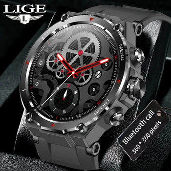 Мужские смарт-часы LIGE AMOLEO, браслет длительного ожидания, фитнес-трекер, Спортивные часы, смарт-часы с Bluetooth-вызовом, мужские Умные часы 2023