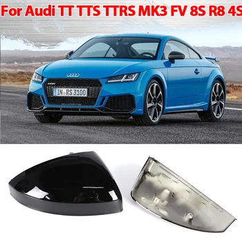 Крышка Зеркала заднего Вида Из Углеродного Волокна Черного Цвета С Боковым Крылом Для Audi TT TTS RS TTRS MK3 8S 15-23 R8 2016-23 Замена