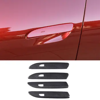Отделка внешней двери автомобиля Handel из настоящего углеродного волокна Внешние Аксессуары для Porsche Taycan 2019-2023