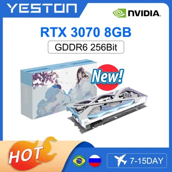 Новая видеокарта YESTON RTX3070 placa de video 8GB Anniversary Edition видеокарта GDDR6 Radeon HD GPU Игровая видеокарта NVIDIA