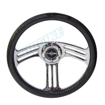 Универсальное классическое винтажное рулевое колесо, 14 дюймов, 350 мм, карбоновое рулевое колесо
