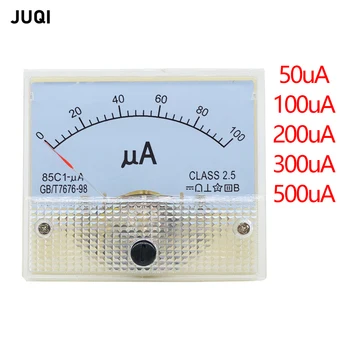 85C1-uA DC мкА 50UA 100UA 200UA 300UA 500UA Аналоговый панельный амперметр постоянного тока с указателем 85C1-A механический измеритель амперметр