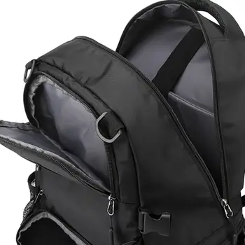 Прочный баскетбольный футбольный рюкзак, дневной рюкзак для всех видов спорта, кемпинга, фитнеса, черный