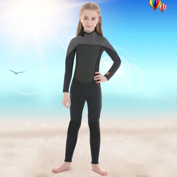 Детский костюм для дайвинга и серфинга с длинными рукавами, цельный купальник для подводного плавания и серфинга, Защита от ультрафиолета на молнии, Снаряжение для водных видов спорта.