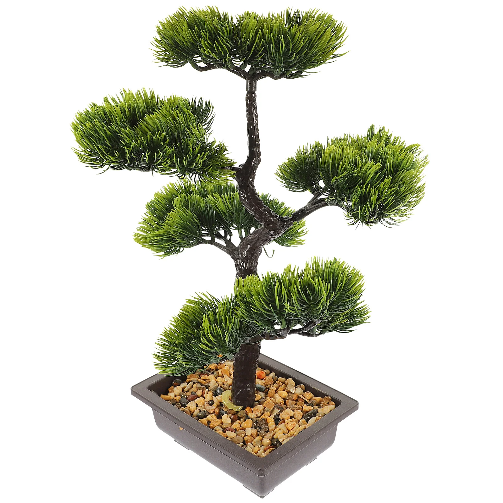 Искусственные растения в помещении, милые поддельные Искусственные деревья Бонсай, реалистичный маленький декор для дома, декоративный орнамент из АБС-пластика - 1