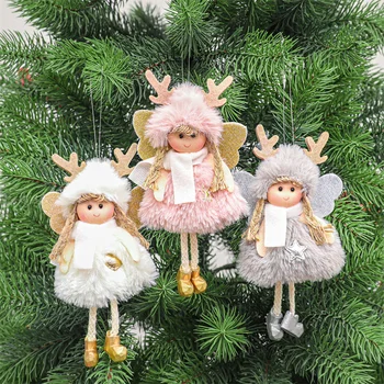 2 шт./компл. Куклы-ангелы для девочек, подвеска в виде Рождественской елки, рождественские украшения для дома, Рождественские украшения Navidad 2023, новогодний подарок для детей