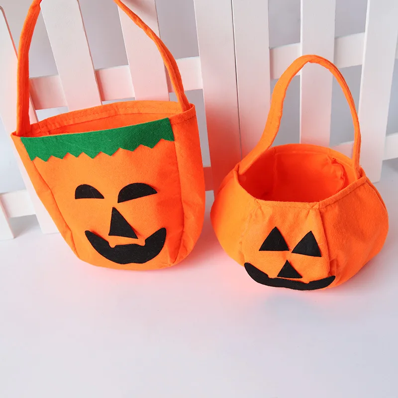Тотализатор с тыквой для детей и сладостей для малышей - Большие ведра для Хэллоуина - Тканевые корзины для Хэллоуина - 1