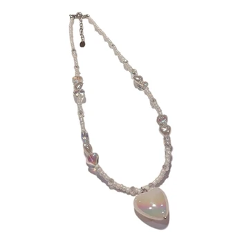Аксессуары Y2K Модные бусины Браслет-сердечко Ожерелье в стиле панк Egirl Sweet Cool