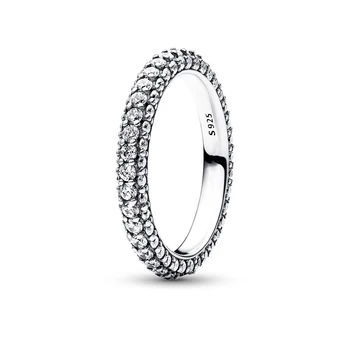 2023 Новые однорядные кольца из стерлингового серебра 925 пробы, неподвластные времени, для женщин, обручальное кольцо на палец, оригинальные ювелирные изделия Bague